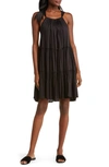 ELAN ELAN RUCHED TIERED COVER-UP SWING DRESS