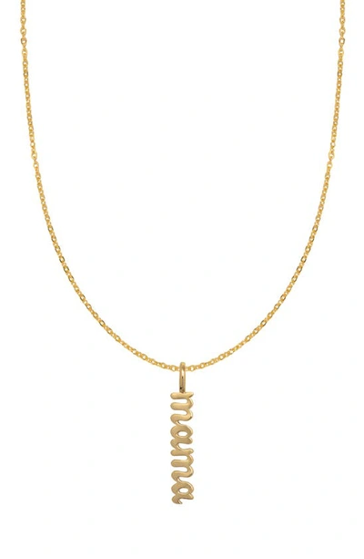 Made By Mary Mama Pendant Necklace In Gold