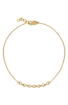 Made By Mary Poppy Cubic Zirconia Bracelet In Gold