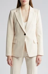 Kobi Halperin Holland Single-button Stretch Silk Jacket In Canvas