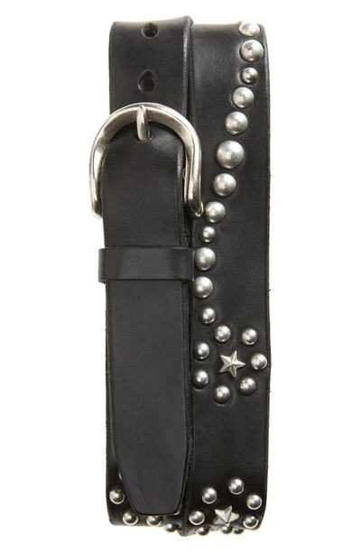 Our Legacy Star Fall Leather Belt In Black Bridle