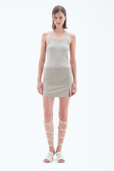 Filippa K Tailored Mini Skirt In Beige