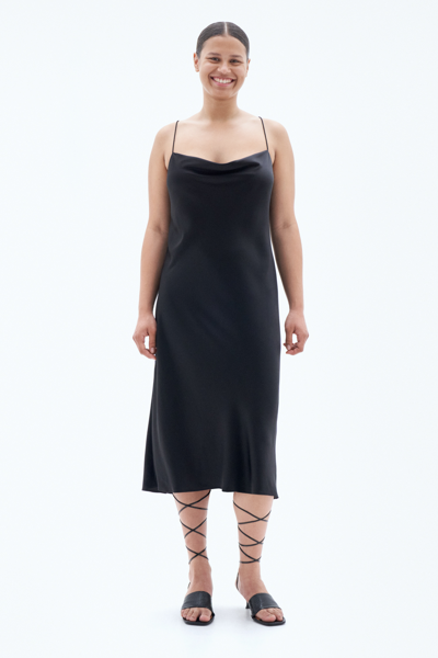 Filippa K Draped Slip Dress In Black