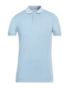 Fradi Man Polo Shirt Sky Blue Size S Cotton, Polyamide, Elastane