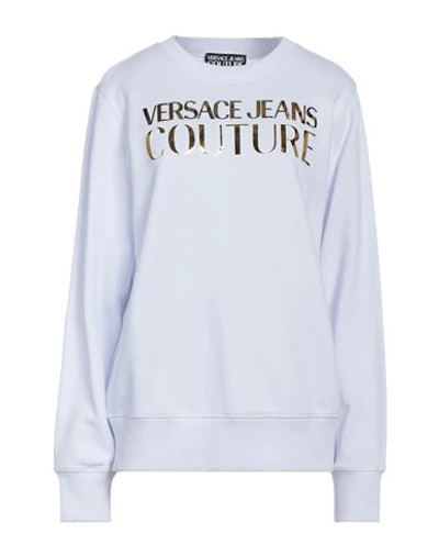 Versace Jeans Couture Woman Sweatshirt White Size L Cotton, Elastane