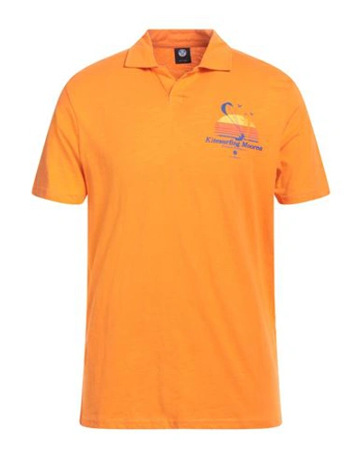 North Sails Man Polo Shirt Orange Size Xxl Cotton