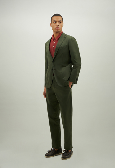 Boglioli Comfort Cotton K-suit In Green