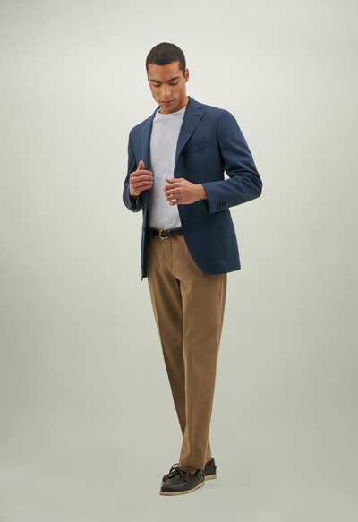 Boglioli Slim Chinos Trousers In Dark Beige