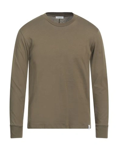 Paolo Pecora Man T-shirt Military Green Size M Cotton In Green