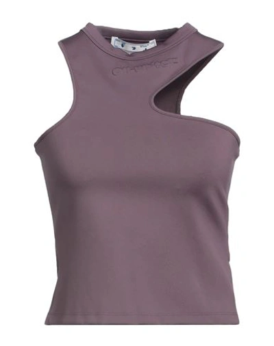 Off-white Woman Top Mauve Size 10 Polyamide, Elastane In Purple