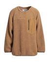 Choice Man Sweater Camel Size L Acrylic, Polyester In Beige