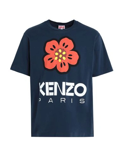 Kenzo Man T-shirt Navy Blue Size Xl Cotton