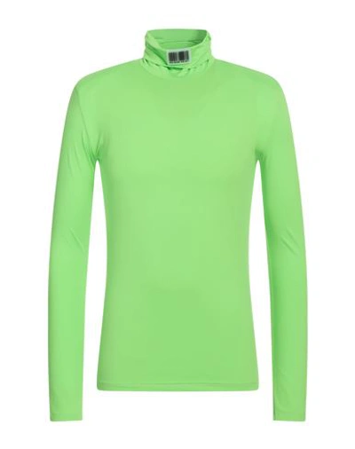 Vtmnts Man T-shirt Acid Green Size S Polyamide, Elastane