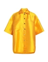 Sandro Woman Shirt Mandarin Size 3 Polyester, Silk
