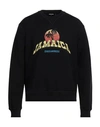 Dsquared2 Cotton Crew-neck Sweatshirt With Print In Black