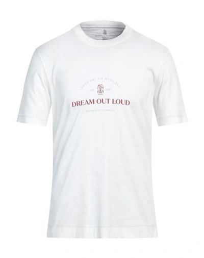 Brunello Cucinelli Man T-shirt White Size 3xl Cotton