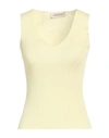 Gentryportofino Woman Top Lime Green Size 6 Silk, Cotton