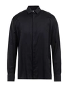 Saint Laurent Man Shirt Black Size 16 Silk, Wool