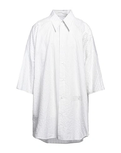 Mm6 Maison Margiela Man Shirt White Size M Cotton, Polyester