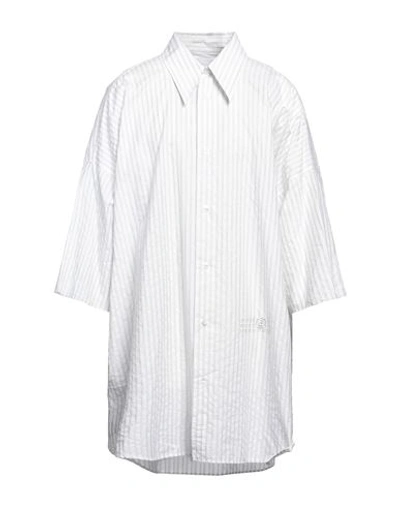 Mm6 Maison Margiela Man Shirt White Size M Cotton, Polyester In White