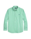 Polo Ralph Lauren Man Shirt Green Size L Cotton, Elastane