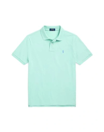 Polo Ralph Lauren Slim Fit Mesh Polo Shirt Man Polo Shirt Light Green Size L Cotton
