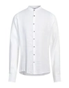 Alpha Studio Man Shirt White Size 44 Linen In White