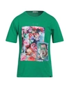 Grey Daniele Alessandrini Man T-shirt Green Size L Cotton