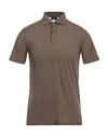Barba Napoli Man Polo Shirt Khaki Size 44 Cotton In Beige