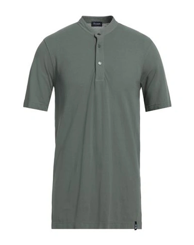 Drumohr Man T-shirt Sage Green Size Xl Cotton