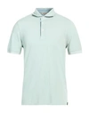 Gran Sasso Man Polo Shirt Light Green Size 40 Cotton