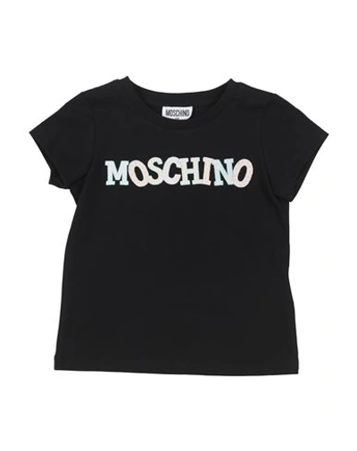 Moschino Kid Babies'  Toddler Girl T-shirt Black Size 6 Cotton, Elastane