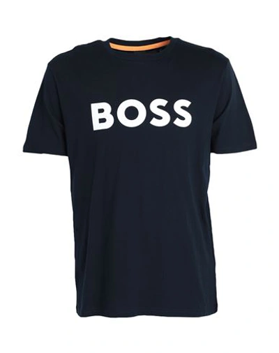 HUGO BOSS BOSS MAN T-SHIRT NAVY SIZE S COTTON