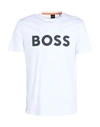 Hugo Boss Logo-print Crew-neck T-shirt In White