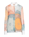 Twinset Woman Shirt Salmon Pink Size 12 Polyester, Cotton In Pink