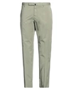 Incotex Man Pants Sage Green Size 42 Cotton, Elastane In Sage Green