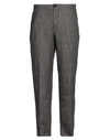 Zegna Man Pants Lead Size 42 Linen In Grey