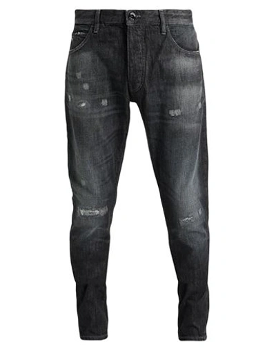 Emporio Armani Man Denim Pants Black Size 31w-32l Cotton