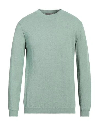 Daniele Fiesoli Man Sweater Sage Green Size L Flax, Cotton