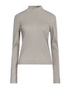 Brunello Cucinelli Woman Turtleneck Grey Size 3xl Cotton In Grey
