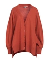 Stella Mccartney Woman Cardigan Rust Size 6-8 Cashmere, Wool In Red
