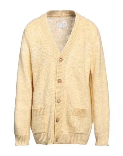 Maison Margiela Man Cardigan Light Yellow Size M Linen