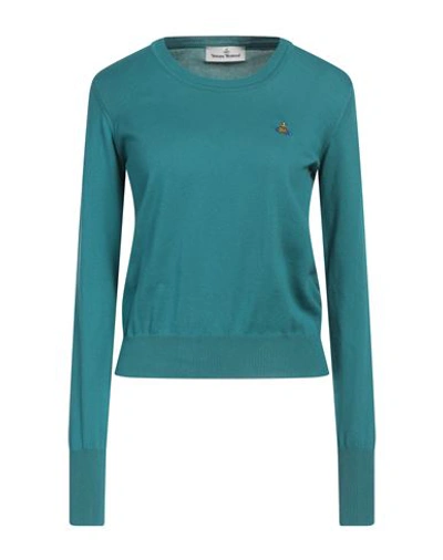 Vivienne Westwood Woman Sweater Pastel Blue Size M Cotton