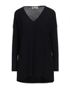 Gentryportofino Woman Sweater Midnight Blue Size 4 Cotton, Cashmere