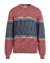 M Missoni Man Sweater Garnet Size Xl Wool In Red