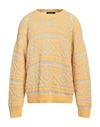 Dsquared2 Man Sweater Yellow Size M Cotton, Linen