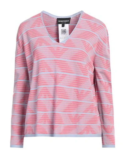Emporio Armani Woman Sweater Sky Blue Size Xs Viscose, Polyester