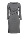 Emporio Armani Woman Mini Dress Lead Size 8 Viscose, Polyamide, Elastane In Grey
