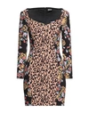 Versace Jeans Couture Woman Mini Dress Black Size 4 Polyester, Elastane In Black