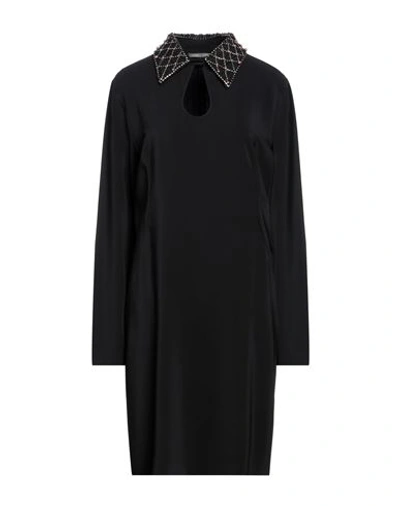 Alberta Ferretti Woman Mini Dress Black Size 10 Viscose, Elastane